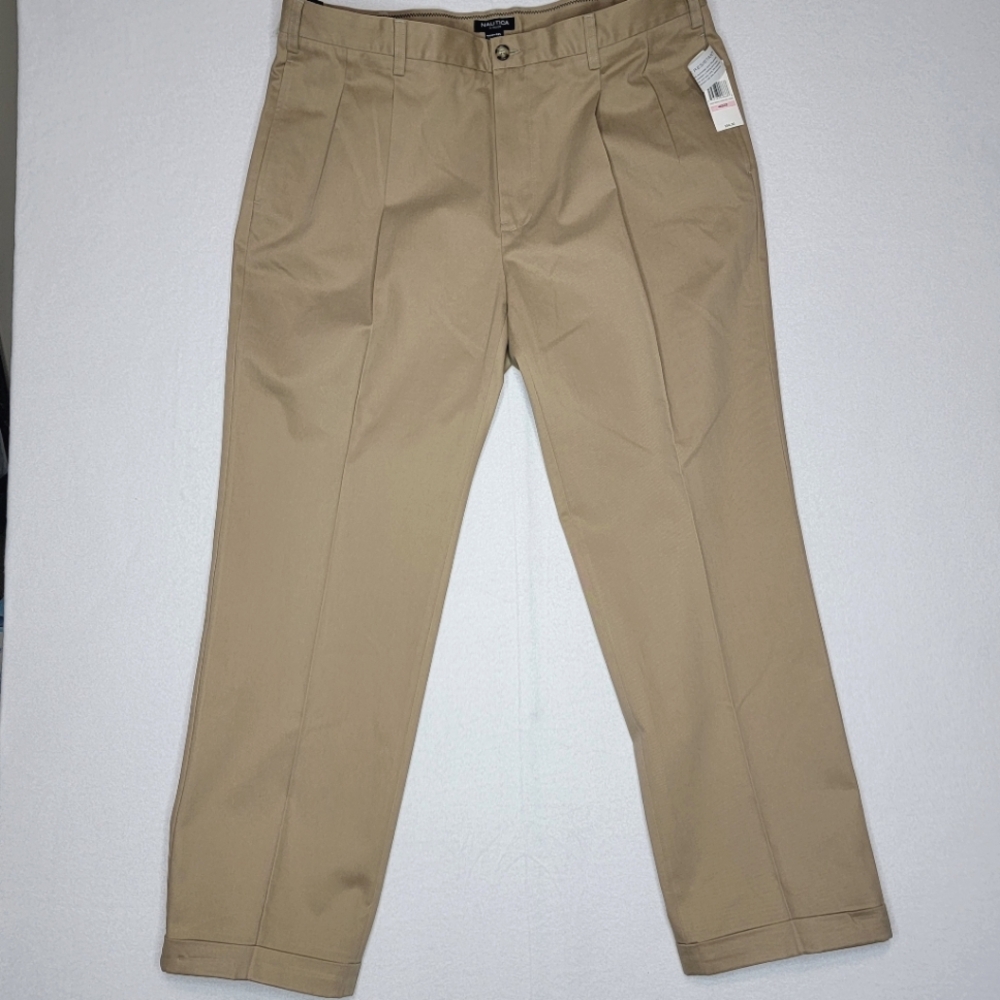 Nautica Men's Rigger Double Pleat Wrinkle Resistant Trousers Size‎ 40X32. #455